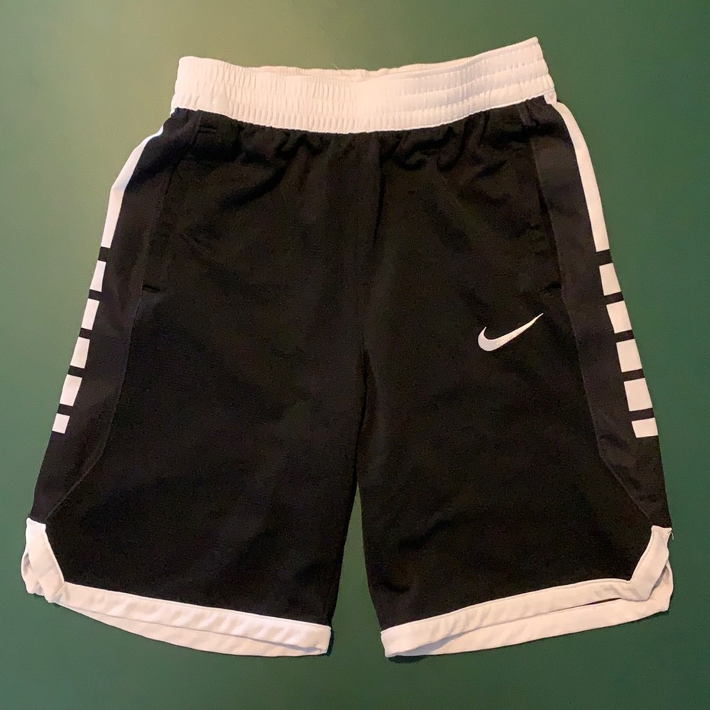 Boys YL Black Nike Elite Shorts